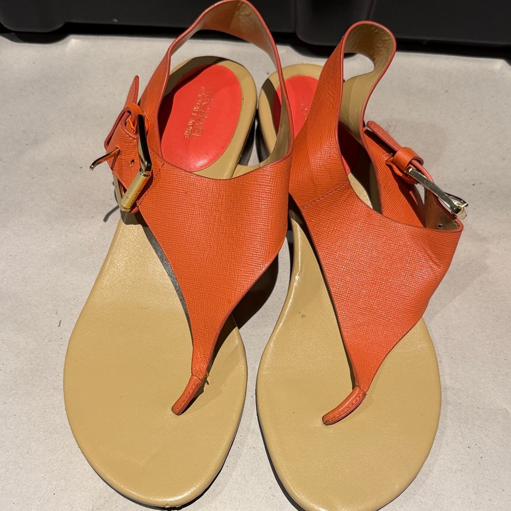 Michael Kors Women's Orange Sandals - Picture 2 of 6